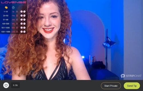 Curls for days with this red headed stunner on Stripchat