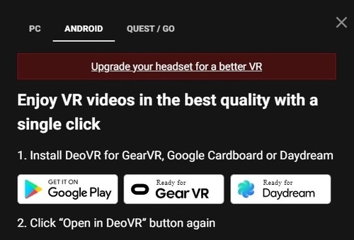 SexLikeReal - How to watch mobile VR cam shows using Android
