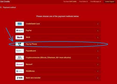 How to pay by phone at LiveJasmin.com
